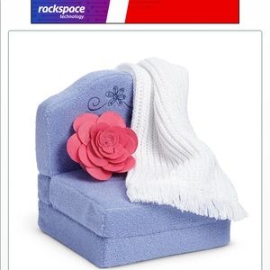 American girl sit and snooze bed